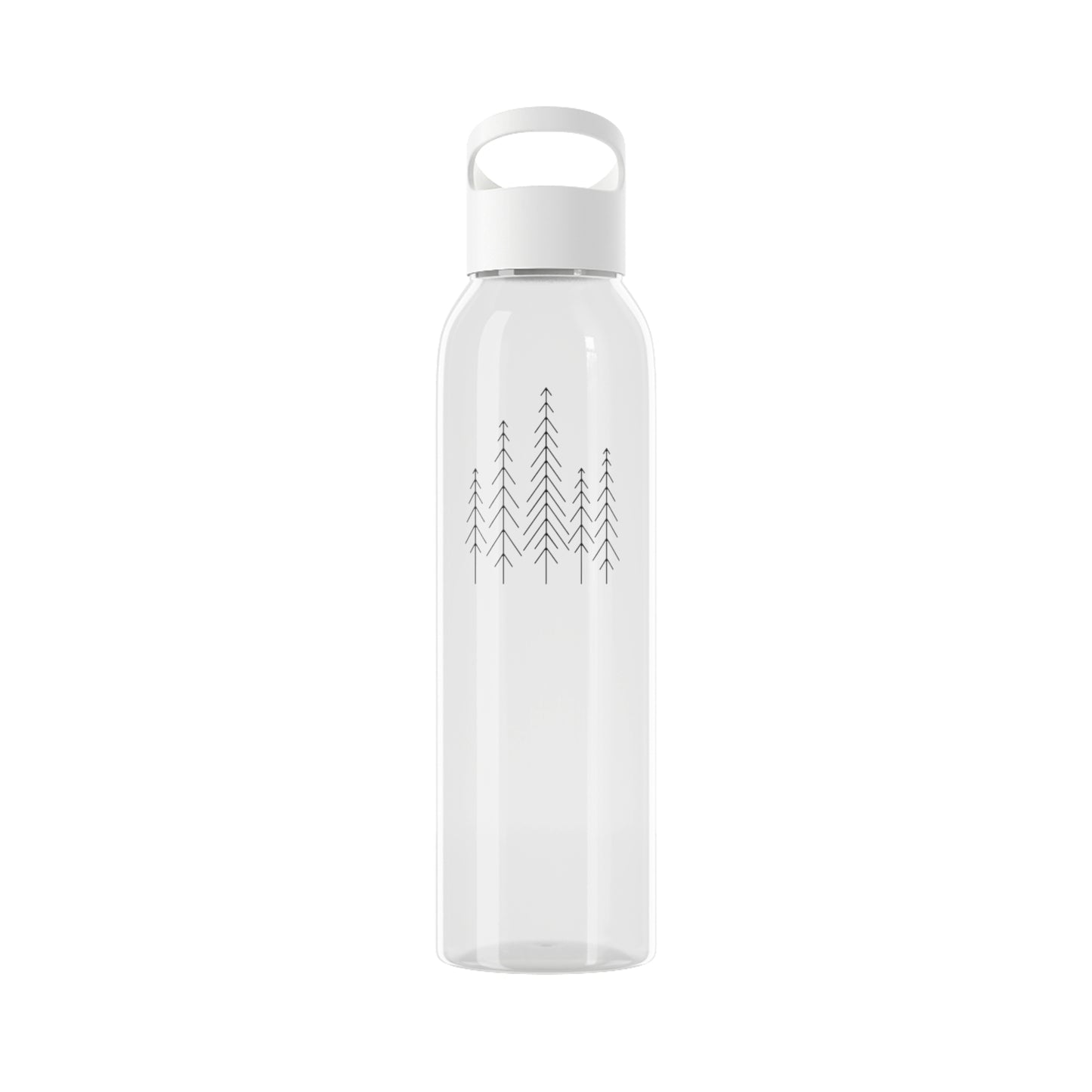 WALD BÄUME ZEICHNUNG MINIMALISTISCH • Wasserflasche Sky 650 ml