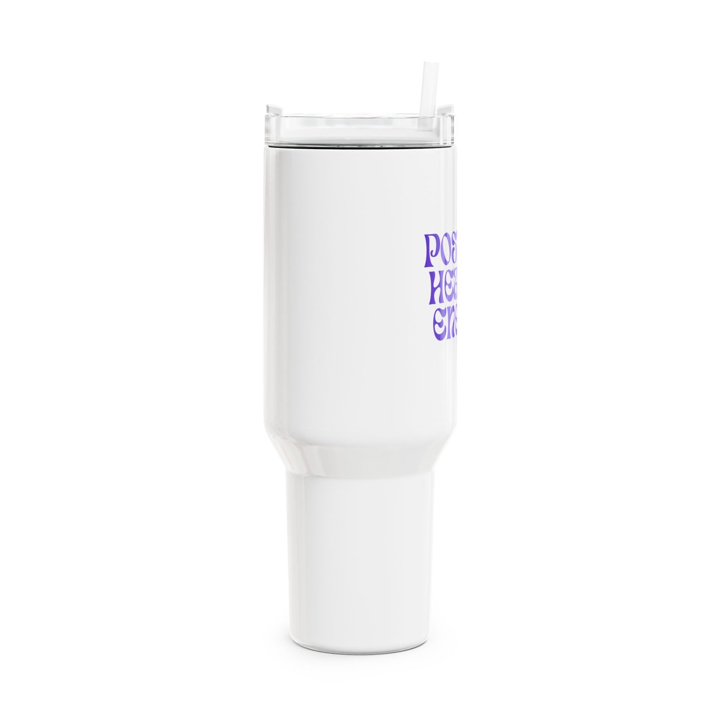 POSITIVE HEALING ENERGY • Tumbler mit Henkel & Strohhalm • XXL Reisebecher 1,2L - YOGA SANTA