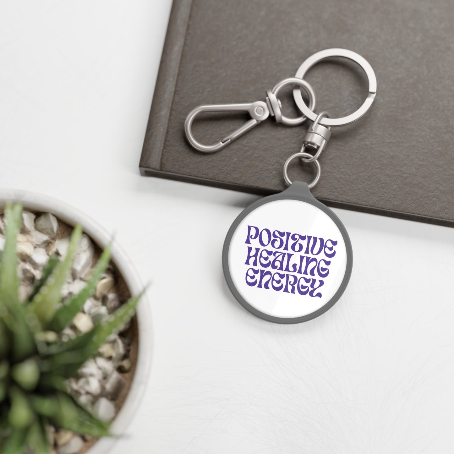 POSITIVE HEALING ENERGY - Energetisierender Anhänger • Edler Luxus Schlüsselanhänger mit Karabiner für Frauen & Männer