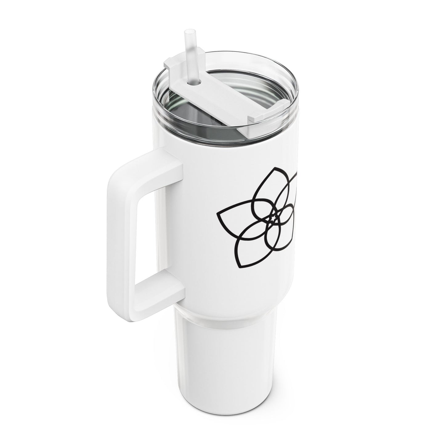 SEED OF LIFE - HEILIGE GEOMETRIE - SAMEN DES LEBENS • Tumbler mit Henkel & Strohhalm • XXL Reisebecher 1,2L
