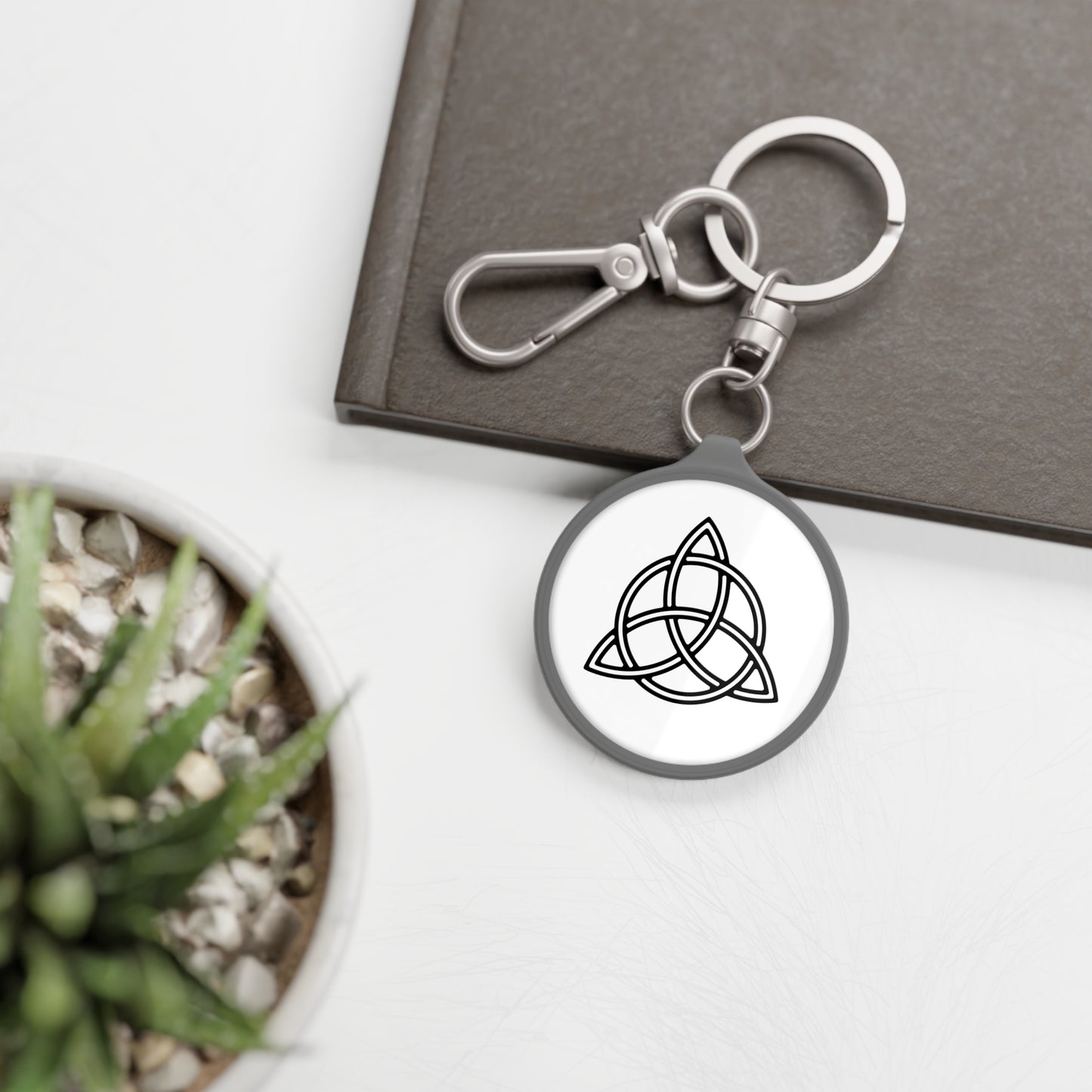 TRIQUETRA - KELTISCHER KNOTEN - WIKINGER ANHÄNGER • Edler Luxus Schlüsselanhänger mit Karabiner für Frauen & Männer