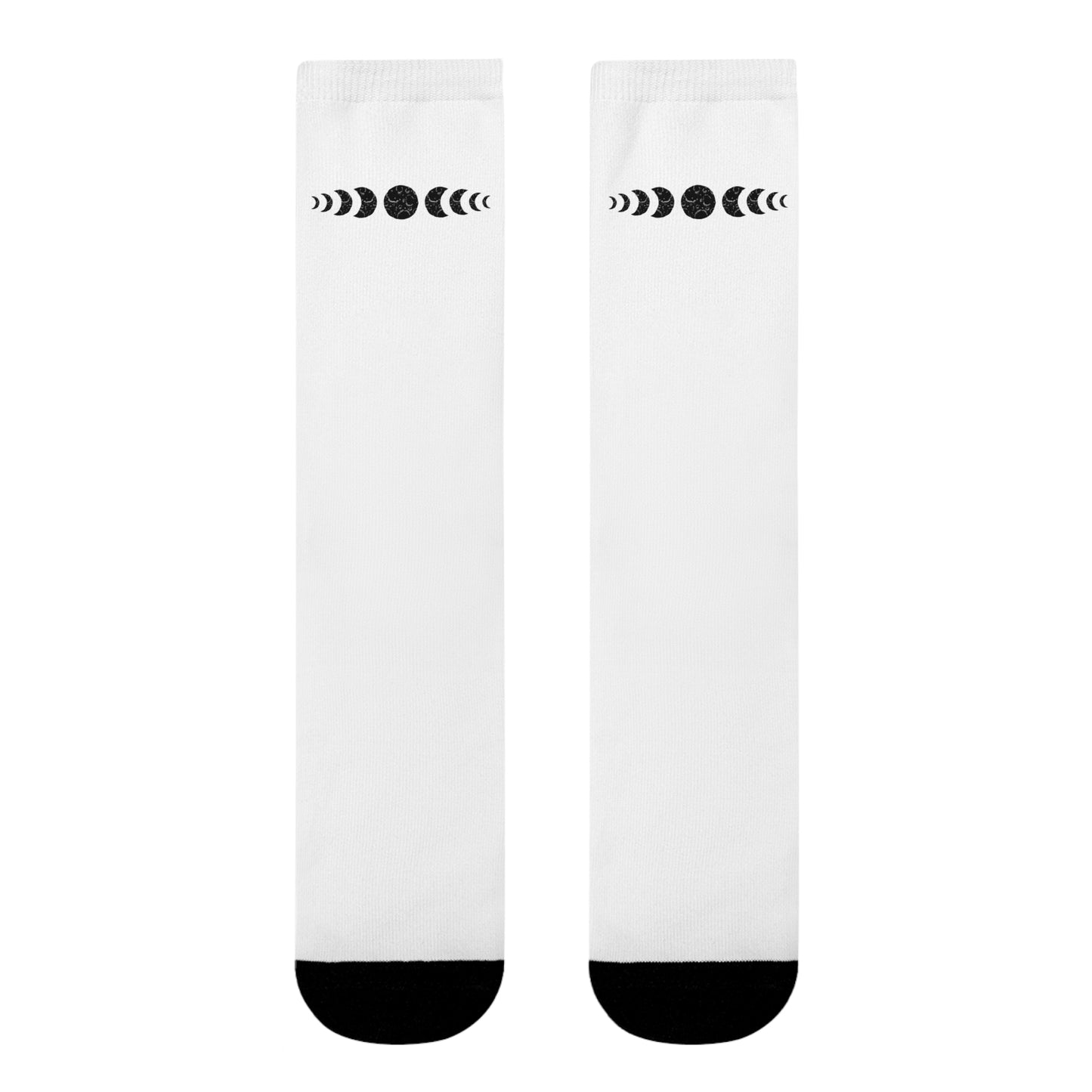 MONDPHASEN MOND ZYKLUS • HAPPY SOCKS Crew Socken Weiß mit Motiv