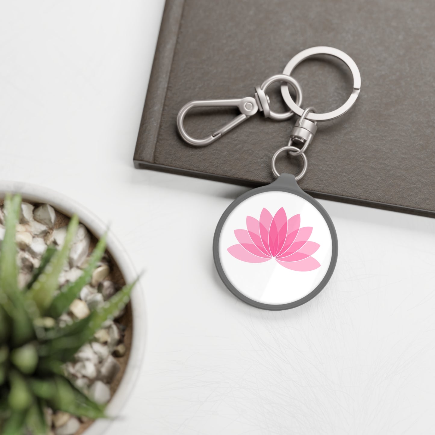 LOTSBLÜTE PASTELL ROSA PINK • Edler Luxus Schlüsselanhänger mit Karabiner für Frauen & Männer