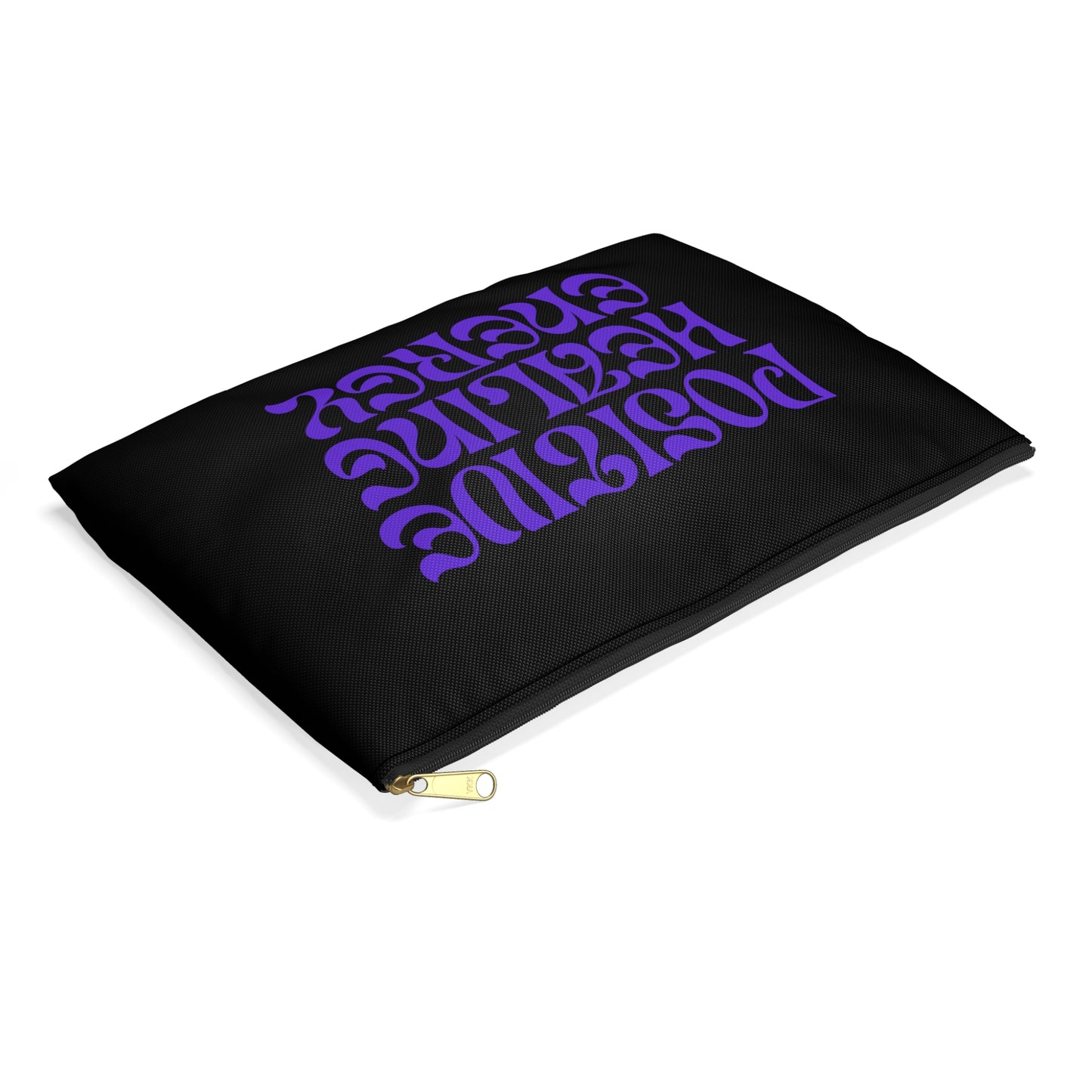 POSITIVE HEALING ENERGY - Positive Affirmation Hippie Boho Style • Handtaschen Organizer Flach mit Reißverschluss • Groß & Klein