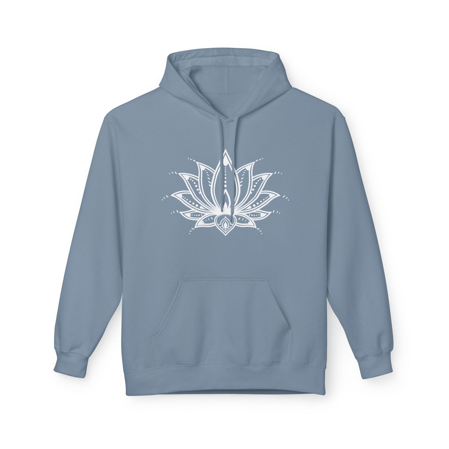 LOTUSBLUMEN ZEICHNUNG • Blumenmotiv Yoga Fitness Hoodie für Damen & Herren Kuschelpullover • Baumwolle 🌿