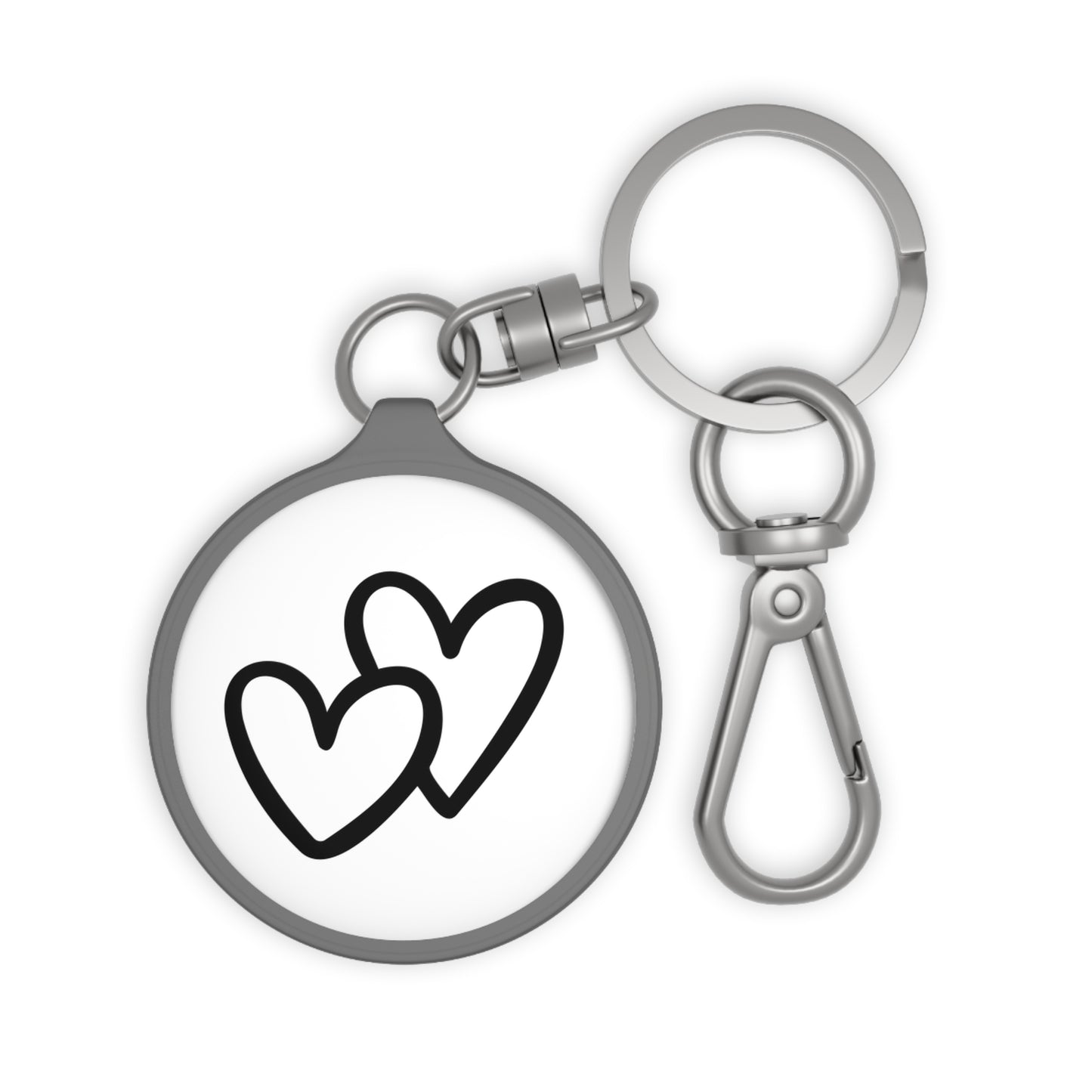 HERZEN ZWEI VERLIEBTE LOVE LIEBESBEWEIS • Edler Luxus Schlüsselanhänger mit Karabiner für Frauen & Männer