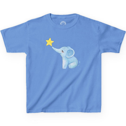 ELEFANT STERN SÜß NIEDLICH COMIC ZEICHNUNG • Pijama Schlafoberteil Oversize Kinder T-Shirt Mädchen Jungen • BIO Baumwolle 🌿