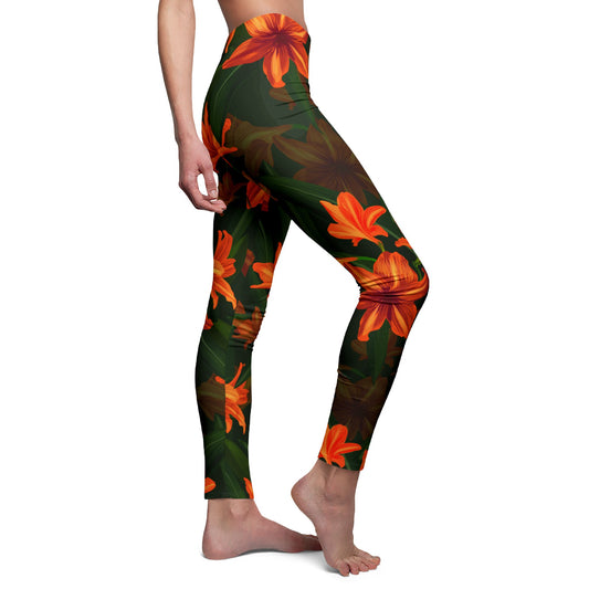 LILILIENBLUME HAWAII DSCHUNGEL, EXOTISCHE BLUMEN • Damen-Leggings mit Print Aufdruck • Beste Leggings für Sport & Alltag