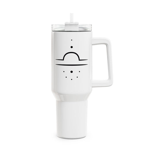 WAAGE LIBRA  SYMBOL STERZEICHEN • Tumbler mit Henkel & Strohhalm • XXL Reisebecher 1,2L - YOGA SANTA