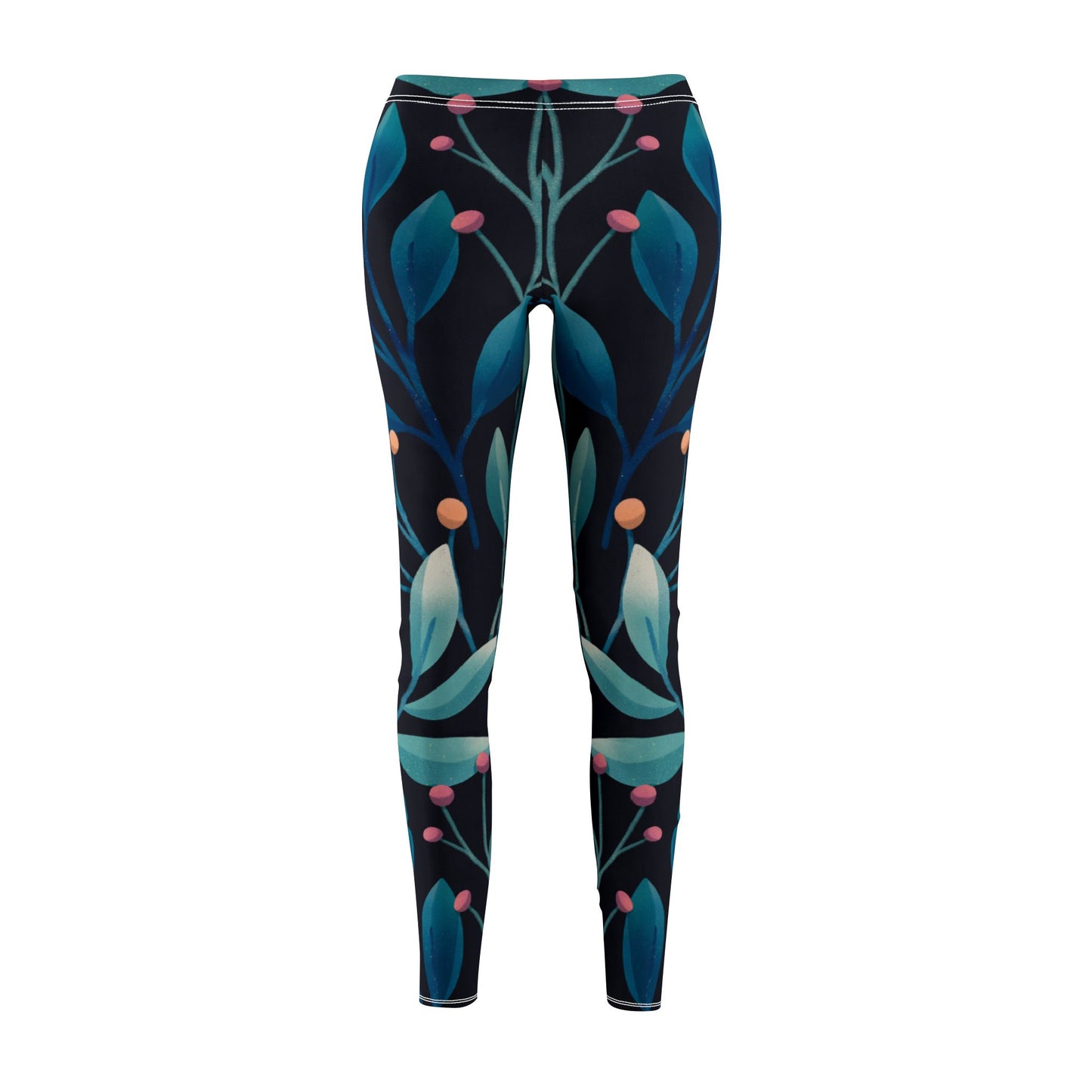 BLUMENMUSTER PFLANZENBLÄTTER DSCHUNGEL Damen Leggings • Beste Leggings für Sport & Alltag