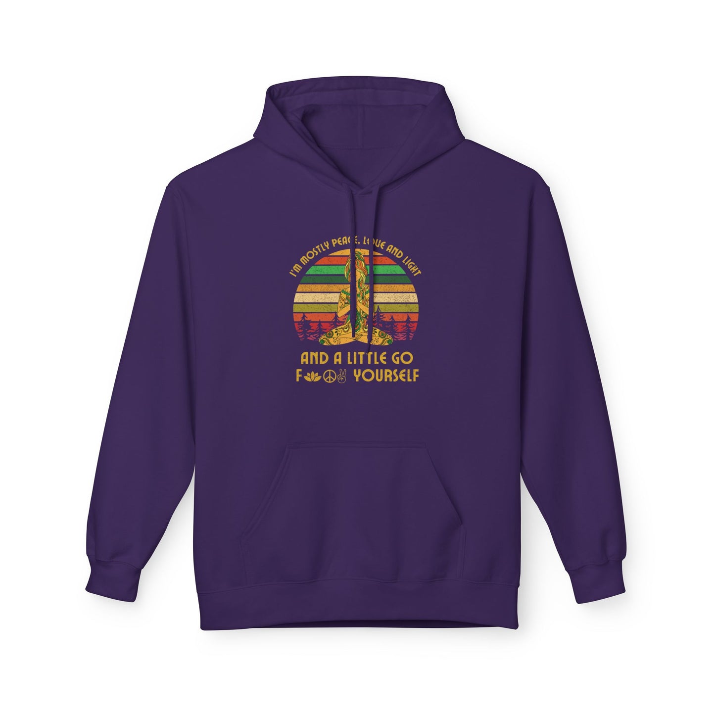MOSTLY PEACE LOVE & LIGHT • Lustiger Spruch Yoga Humor • Hoodie für Damen & Herren Kuschelpullover • Baumwolle 🌿