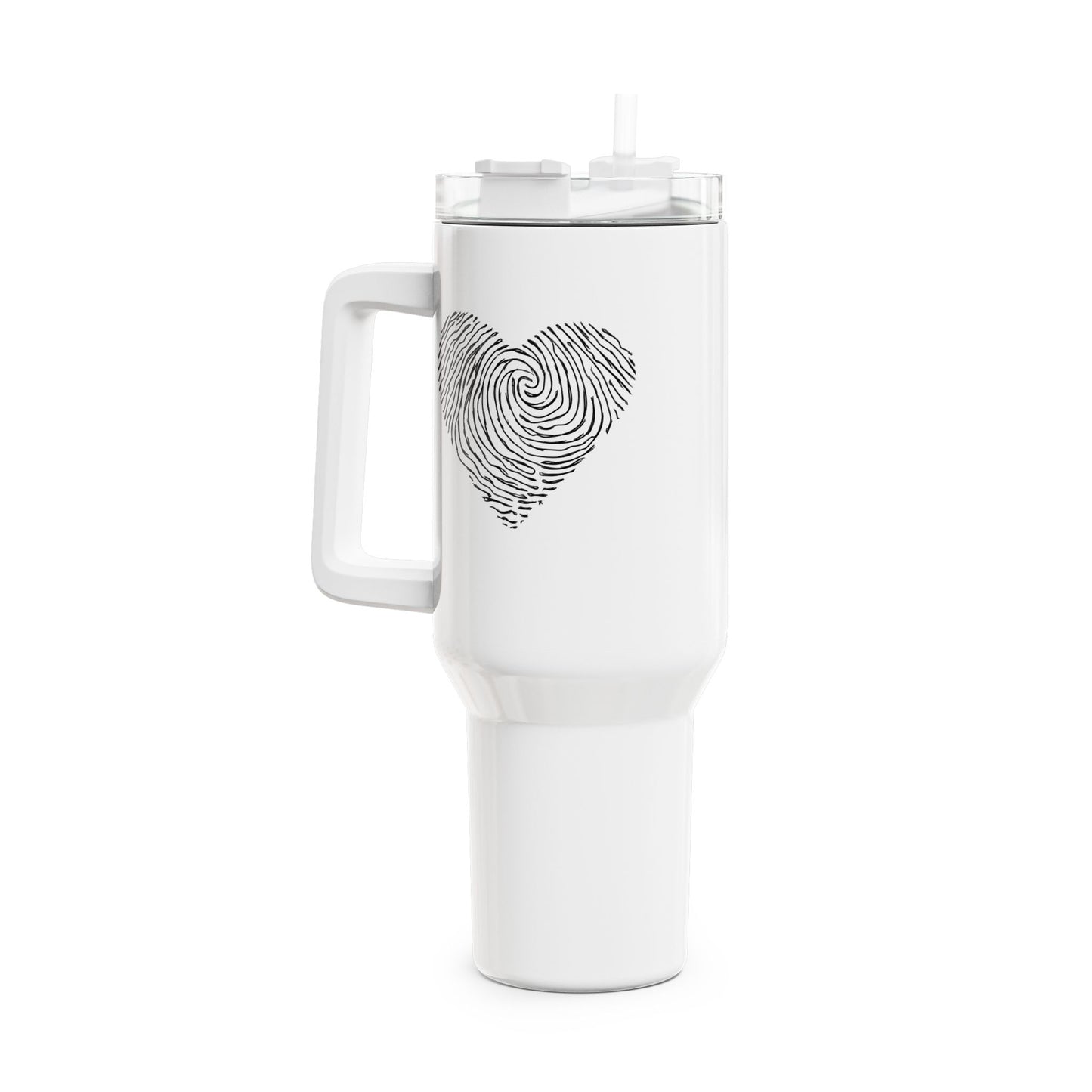 HERZ FINGERABDRUCK - Tumbler, 40oz  • Liebesbeweis Geschenk, LOVE Liebesbotschaft