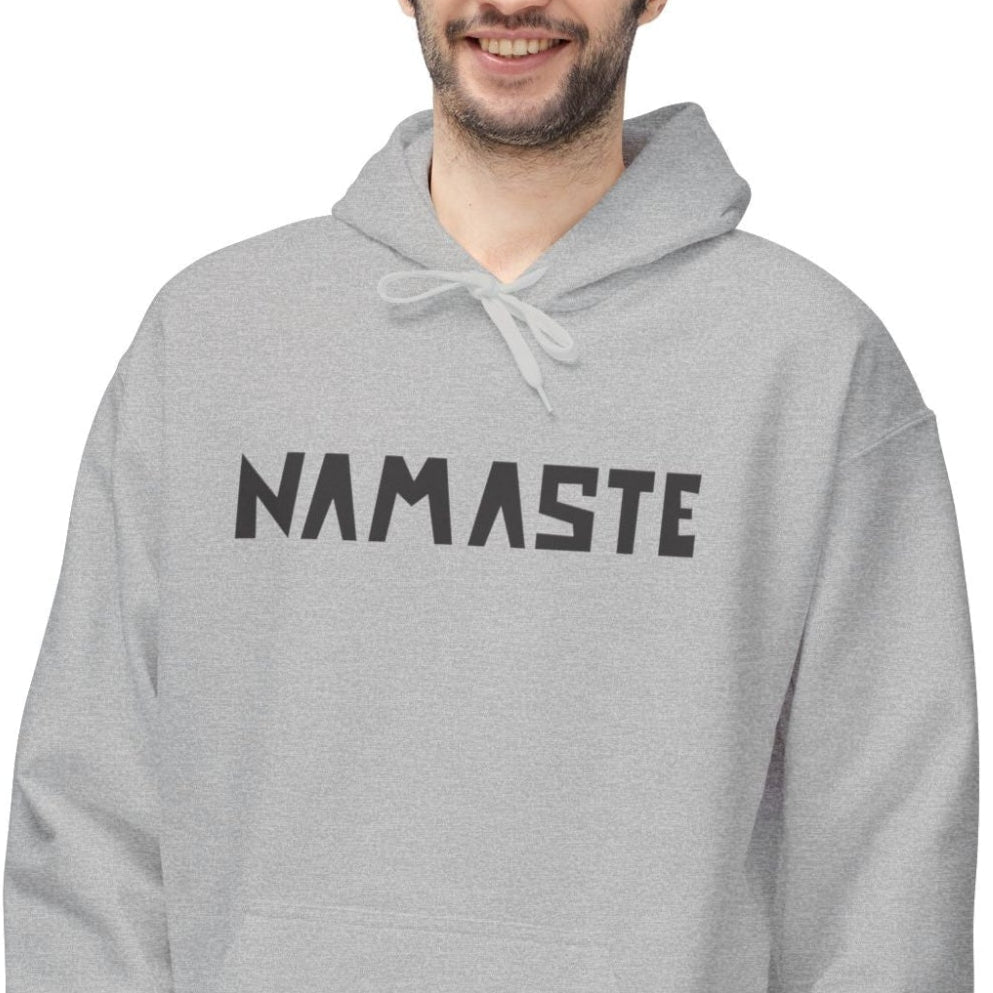 NAMASTE YOGA SPRUCH, HINDUISTISCHER GRUß, SANSKRIT BEGRÜßUNG • Kuschelweicher Hoodie für Damen & Herren • Baumwolle 🌿