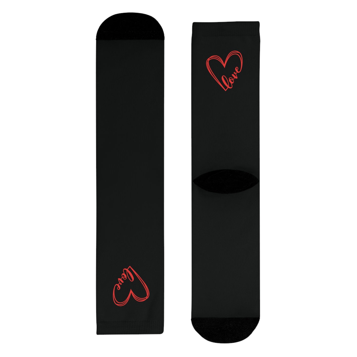 HERZ HERZCHEN BILD HANDGEZEICHNET LOVE • HAPPY SOCKS Crew Socken mit Motiv