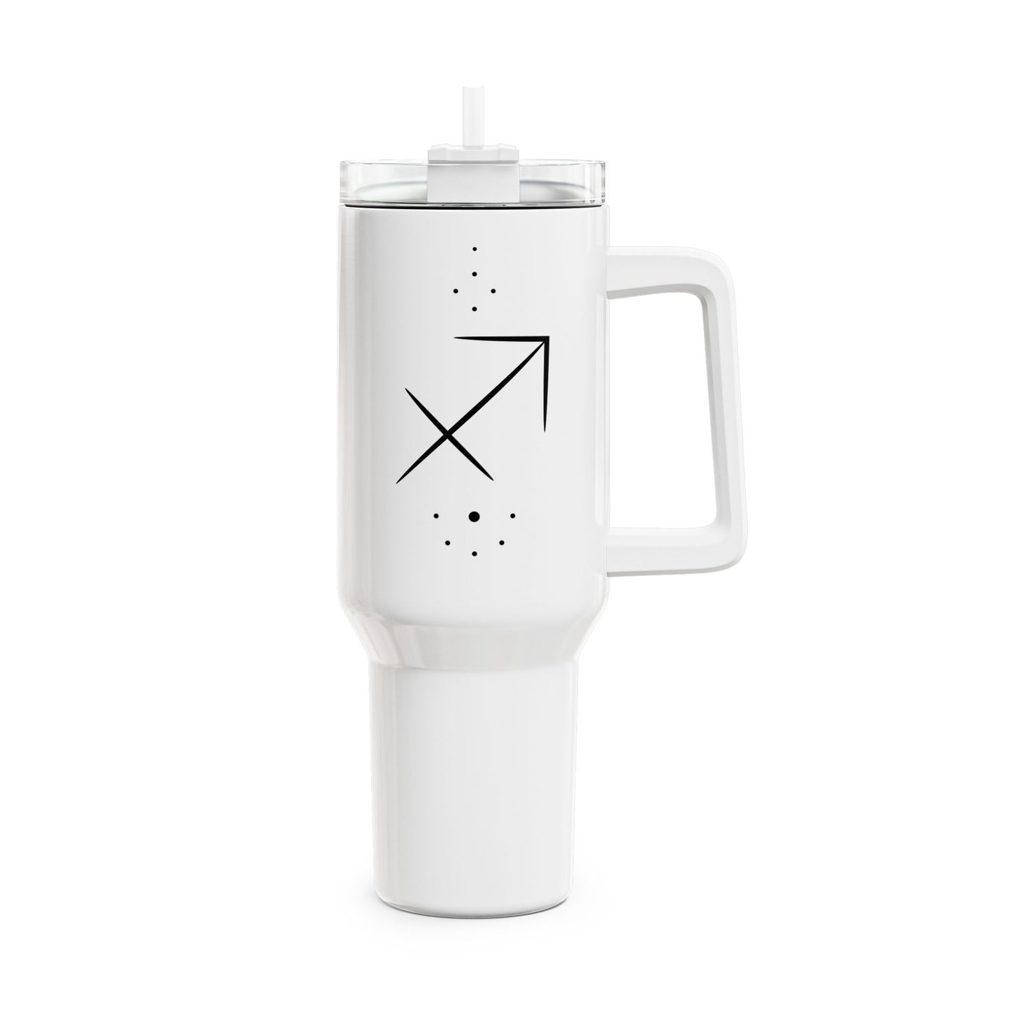 SCHÜTZE SAGGITARIUS SYMBOL STERZEICHEN • Tumbler mit Henkel & Strohhalm • XXL Reisebecher 1,2L - YOGA SANTA