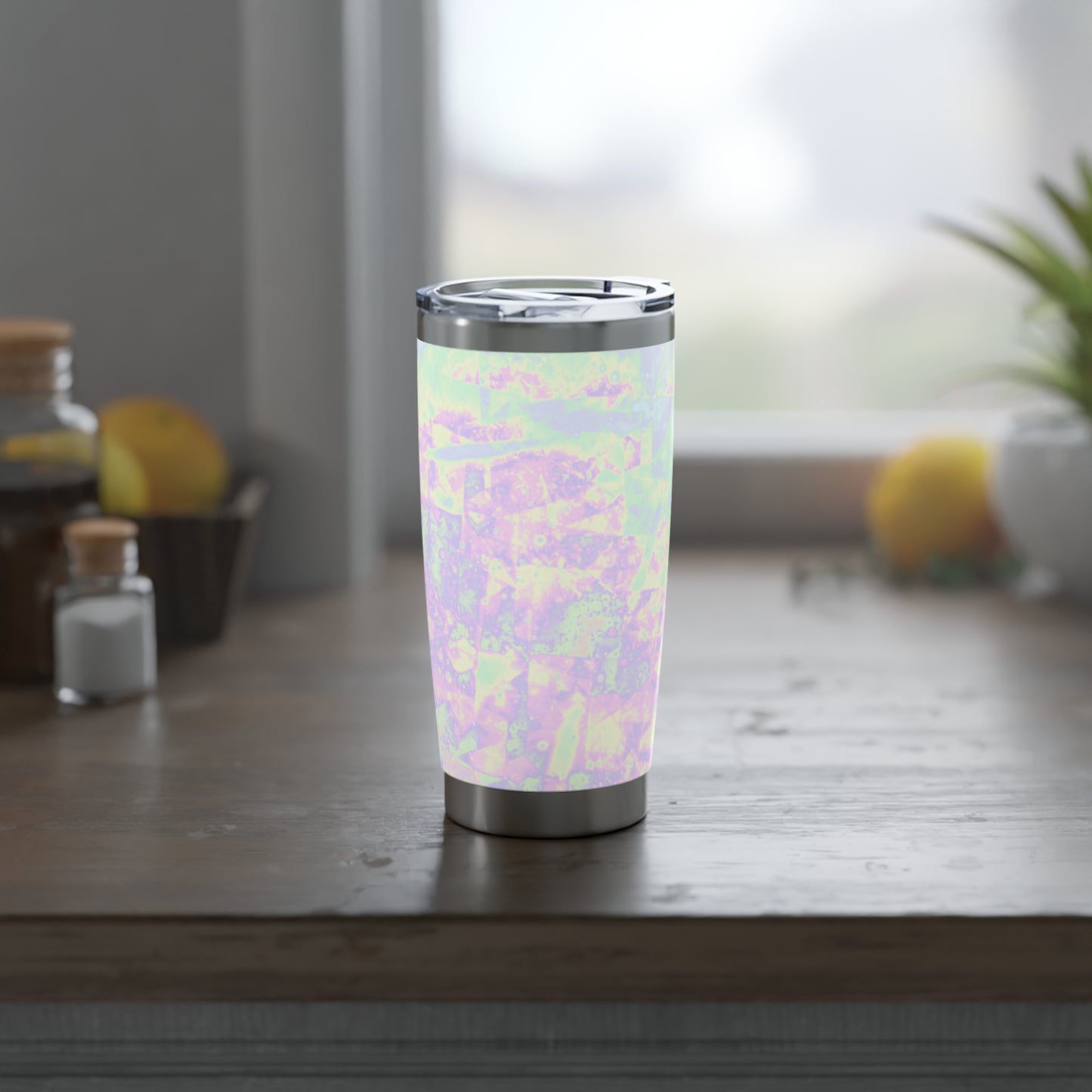 OPAL OPTIK ROSA STEINMUSTER NATURMOTIV • Thermo-Reisebecher XL • 590 ml • Tumbler Vagabond