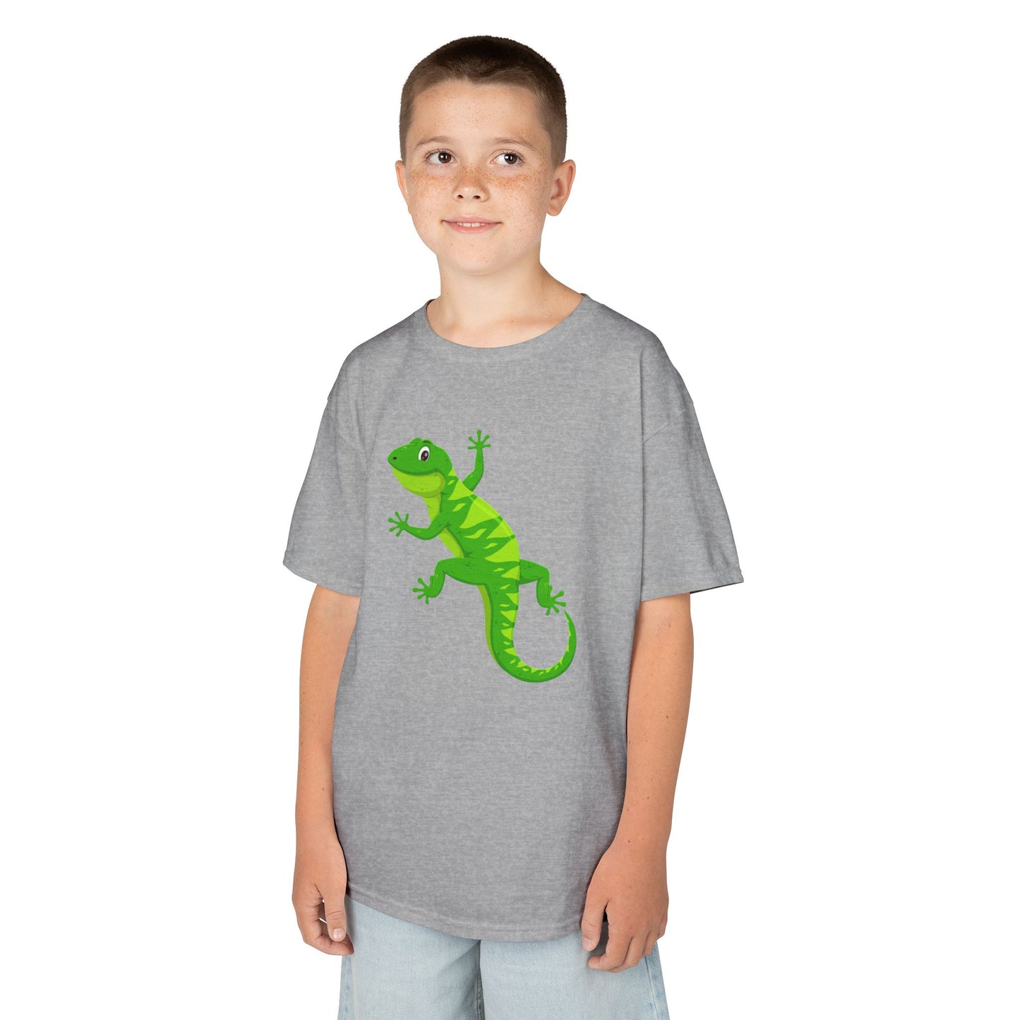 GECKO EIDECHSE LUSTIG NIEDLICH SÜß • Kinder Oversize T-Shirt für Mädchen & Jungen (7–16 Jahre) • BIO Baumwolle 🌿