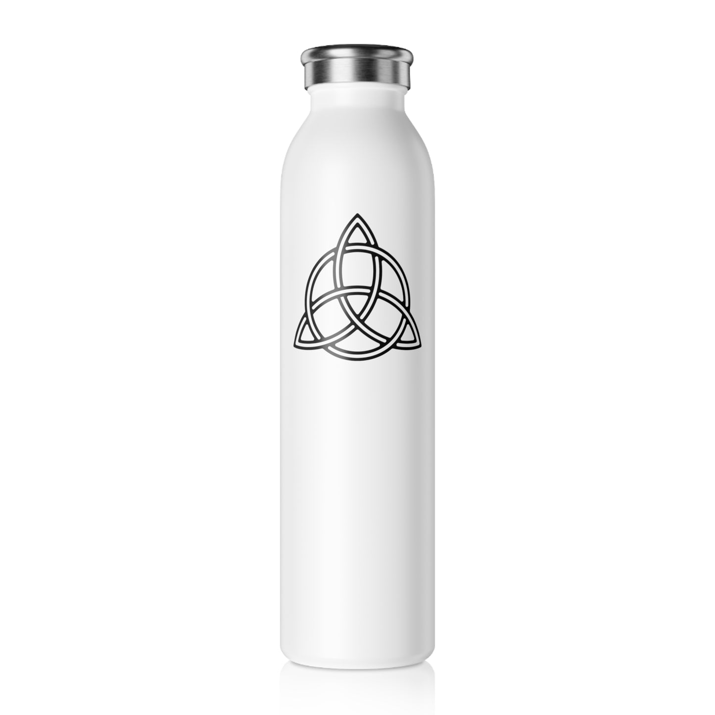 TRIQUETRA KELTISCHER KNOTEN • Nordisches Wikinger Symbol • Edelstahl Thermosflasche SLIM • 600 m