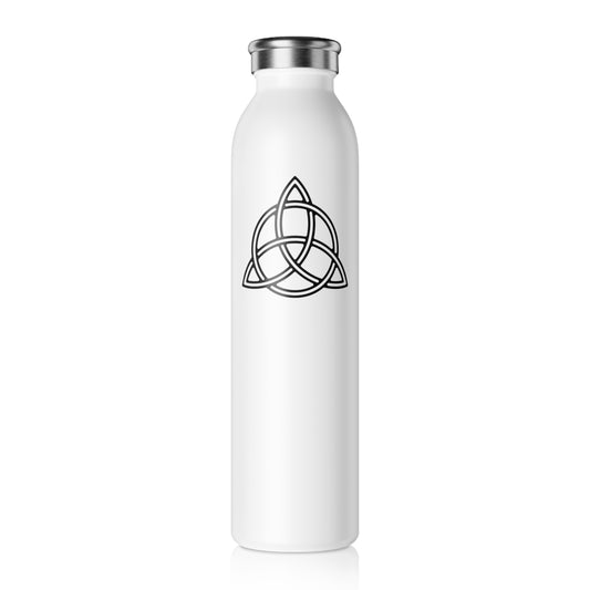 TRIQUETRA KELTISCHER KNOTEN • Nordisches Wikinger Symbol • Edelstahl Thermosflasche SLIM • 600 m