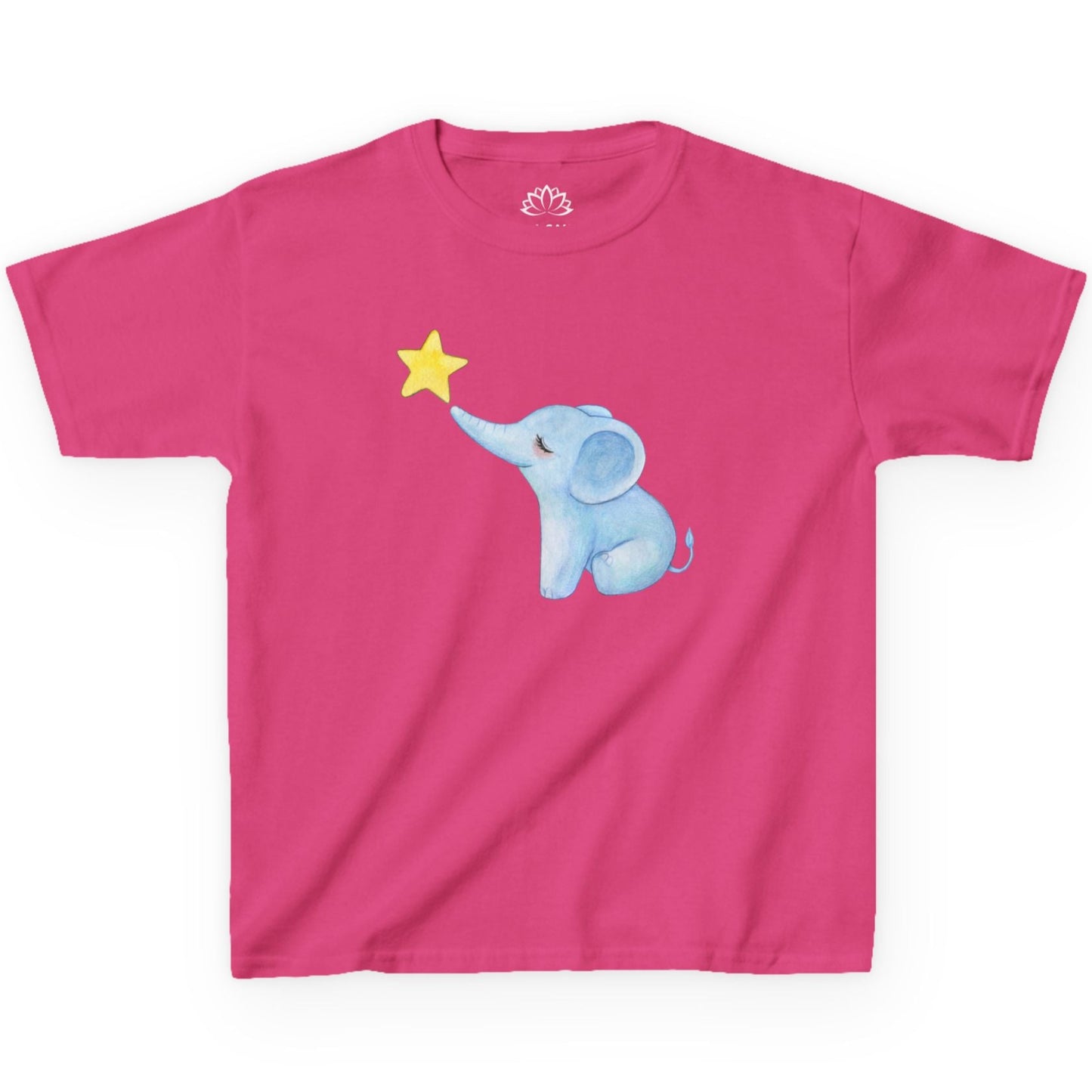 ELEFANT STERN SÜß NIEDLICH COMIC ZEICHNUNG • Pijama Schlafoberteil Oversize Kinder T-Shirt Mädchen Jungen • BIO Baumwolle 🌿