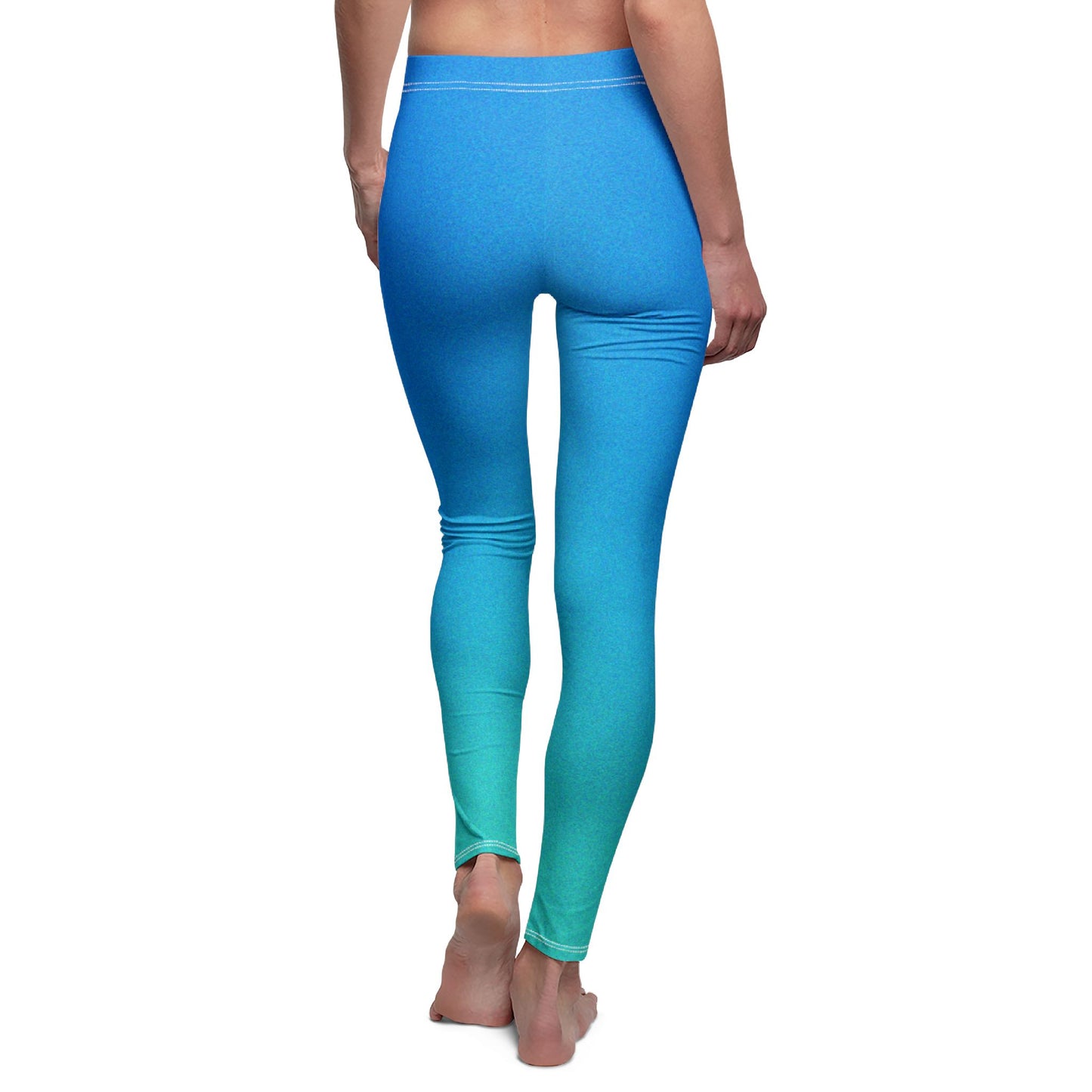 BLAU TÜRKISE LEGGINGS Meeresbrise FARBÜBERGANG • Damen-Leggings extravagant, außergewöhlnlich • Beste Leggings für Sport & Alltag