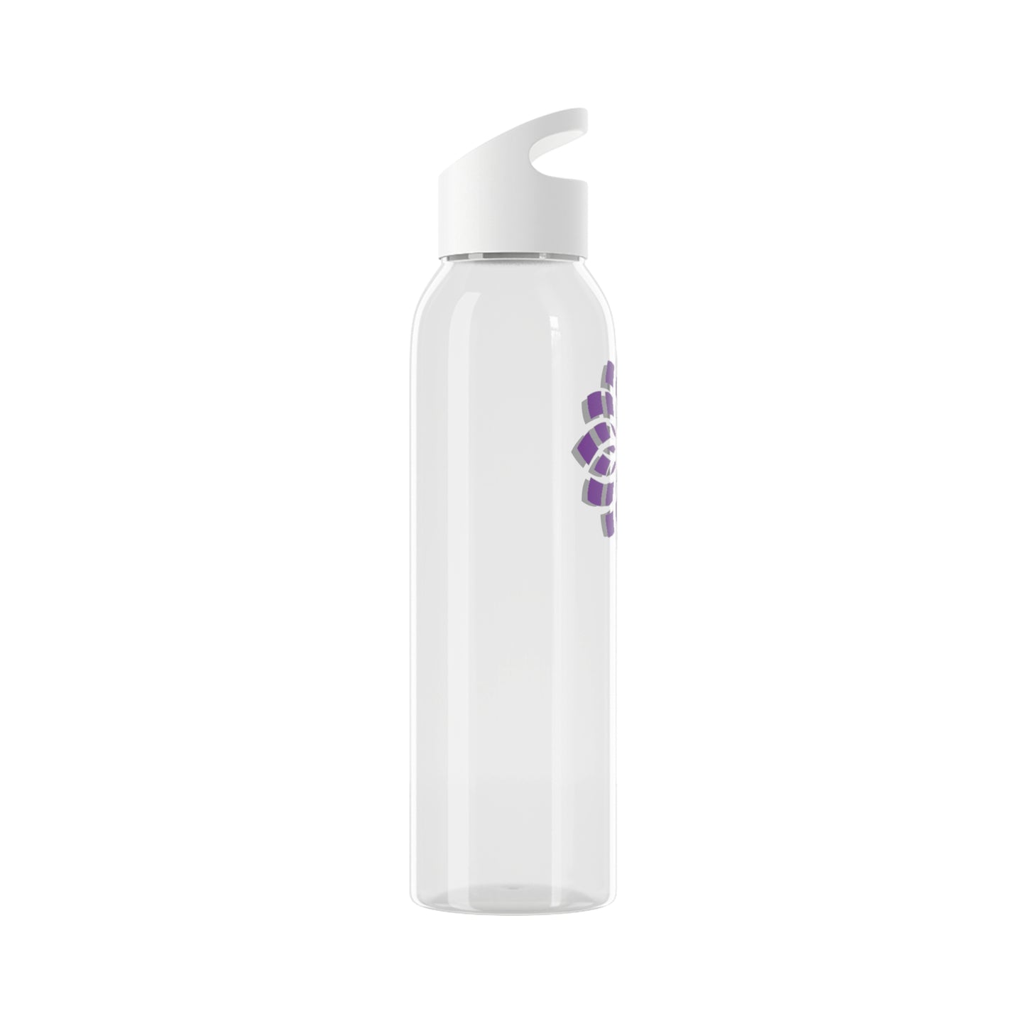 MANDALA BLUME LILA BLÜTE VIOLET • Heilige Geometrie • Wasserflasche Sky 650 ml