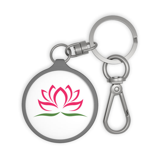 LOTUSBLÜTE PINK ZEICHNUNUNG MINIMALISITSCH • Edler Luxus Schlüsselanhänger mit Karabiner für Frauen & Männer
