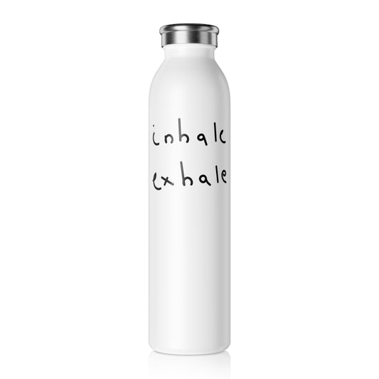 INHALE EXHALE • YOGA SPRUCH • Edelstahl Thermosflasche SLIM • 600 ml