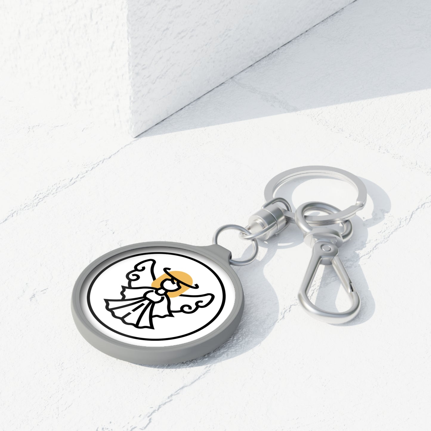 SCHUTZENGEL BESCHÜTZER TALISMAN GLÜCKSBRINGER • Edler Luxus Schlüsselanhänger mit Karabiner für Frauen & Männer