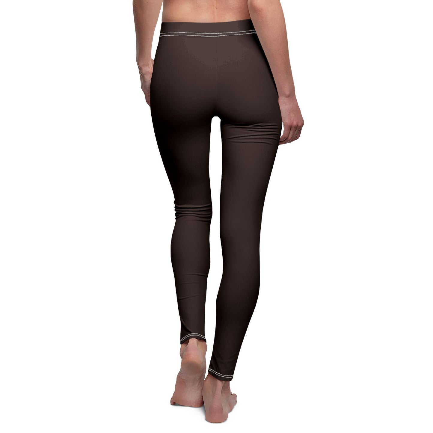 EINFARBIG BRAUN •  Naturfarben Elegant Dunkelbraun • Damen-Leggings • Beste Leggings für Sport & Alltag