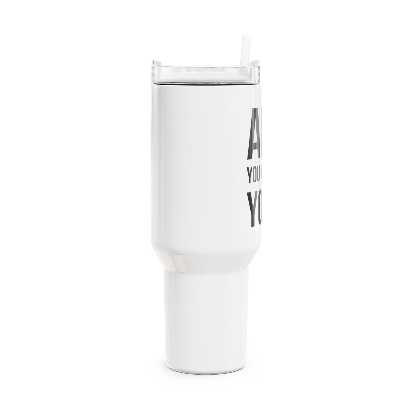 ALL YOU NEED IS YOGA • Tumbler mit Henkel & Strohhalm • XXL Reisebecher 1,2L