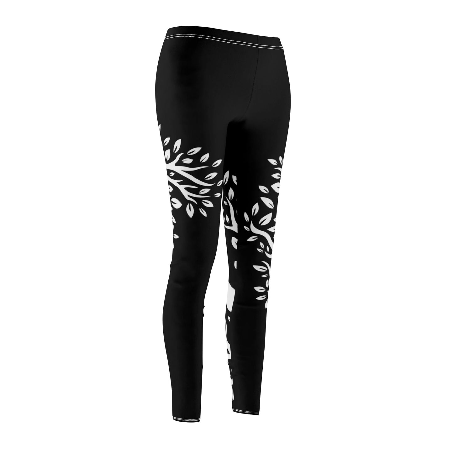 BAUM DES LEBENS • Naturmotiv Olivenbaum Äste Blätter • Ästhetische Damen Leggins Schwarz • Beste Leggings für Sport & Freizeit