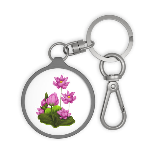 LOTUS BLUMEN • Edler Luxus Schlüsselanhänger mit Karabiner für Frauen & Männer