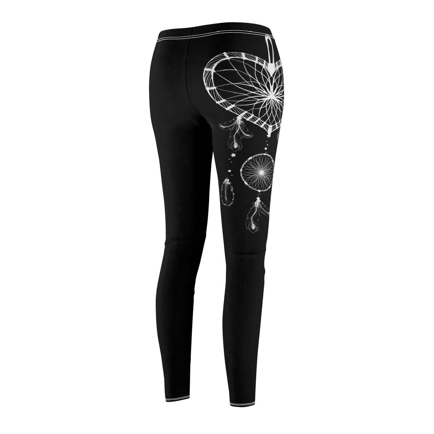 HERZ TRAUMFÄNGER • Spirituelles Indianer Motiv • BOHO STYLE - Hippie Damen-Leggings mit Print Aufdruck • Beste Leggings für Sport & Alltag