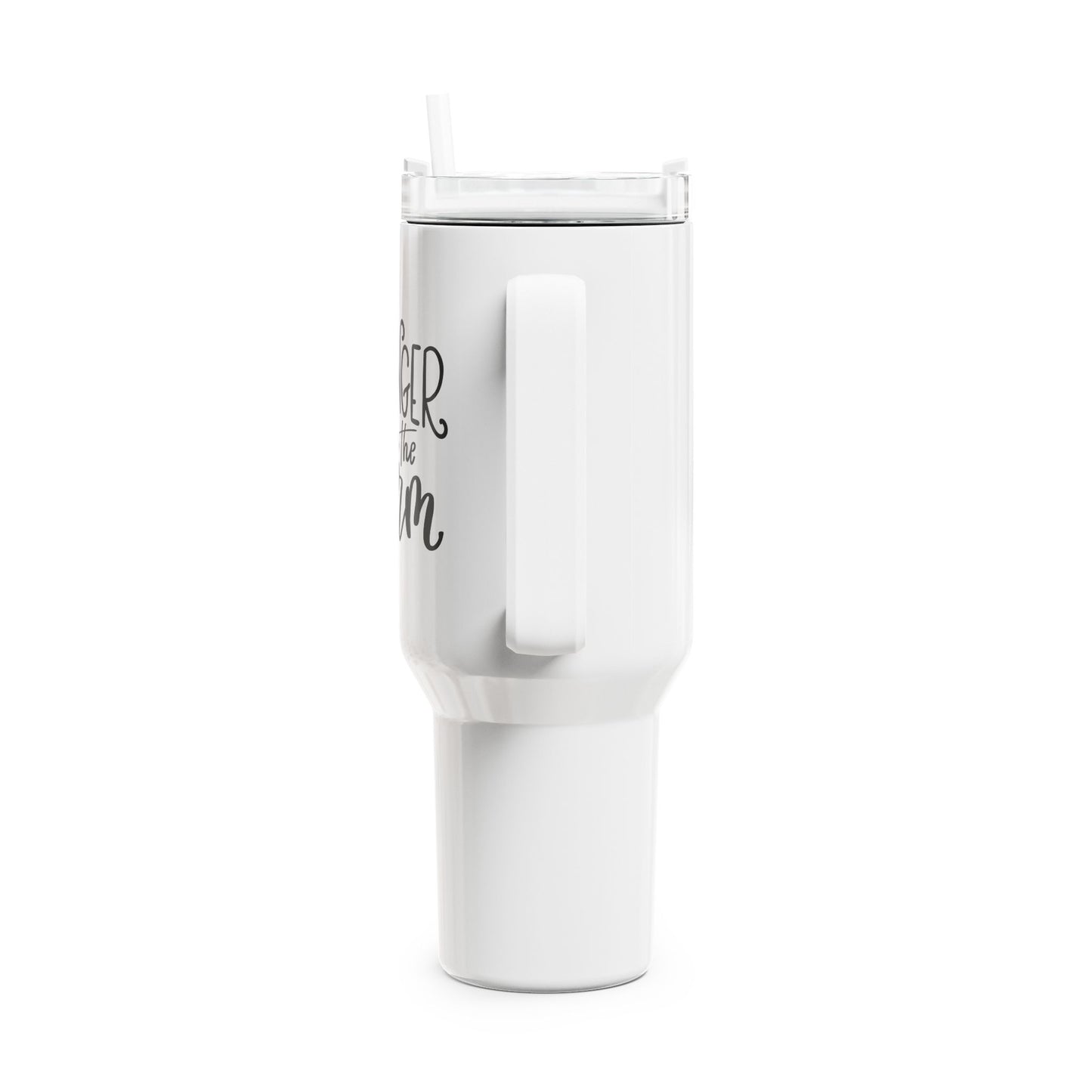 STRONGER THAN THE STORM • Tumbler mit Henkel & Strohhalm • XXL Reisebecher 1,2L - YOGA SANTA