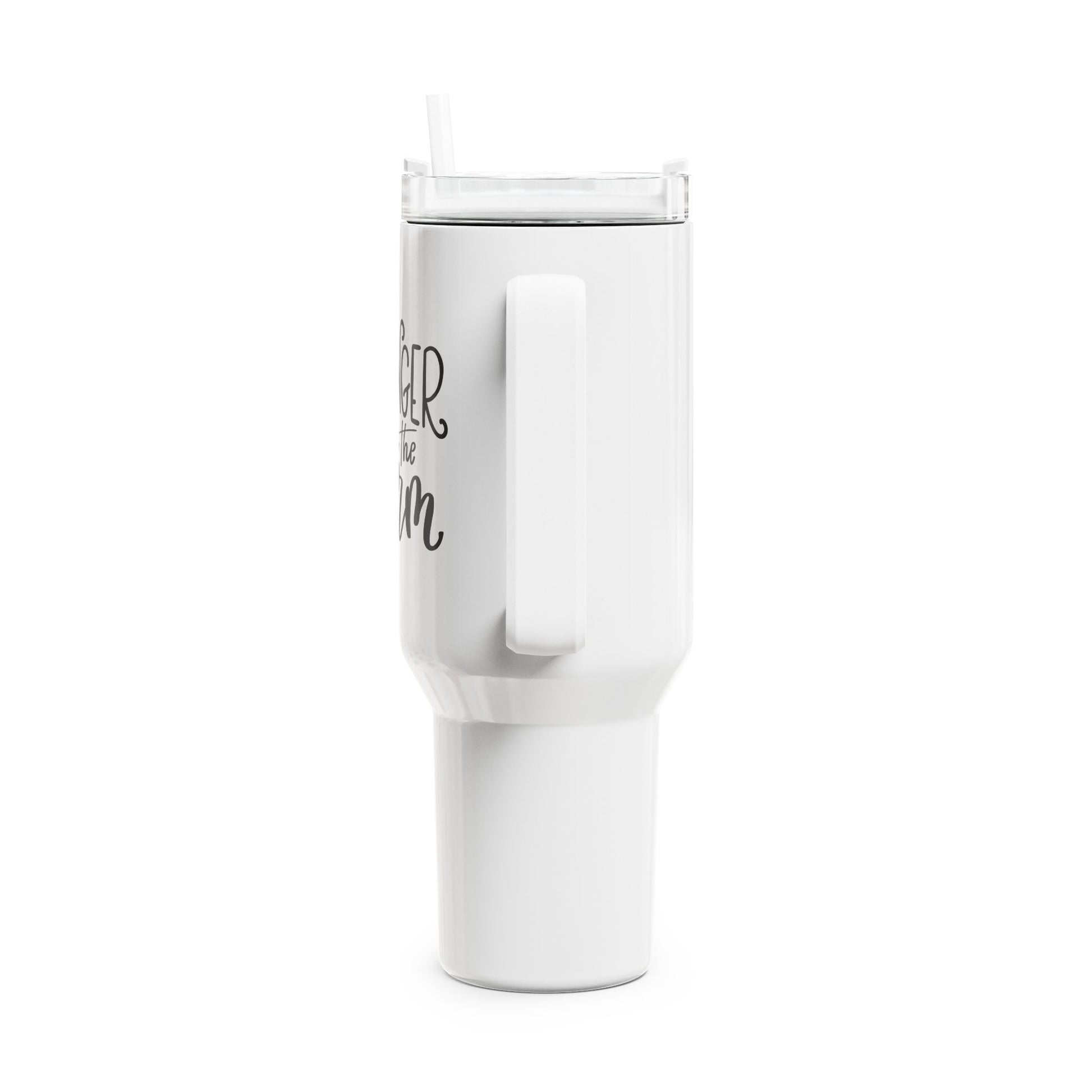 STRONGER THAN THE STORM • Tumbler mit Henkel & Strohhalm • XXL Reisebecher 1,2L - YOGA SANTA