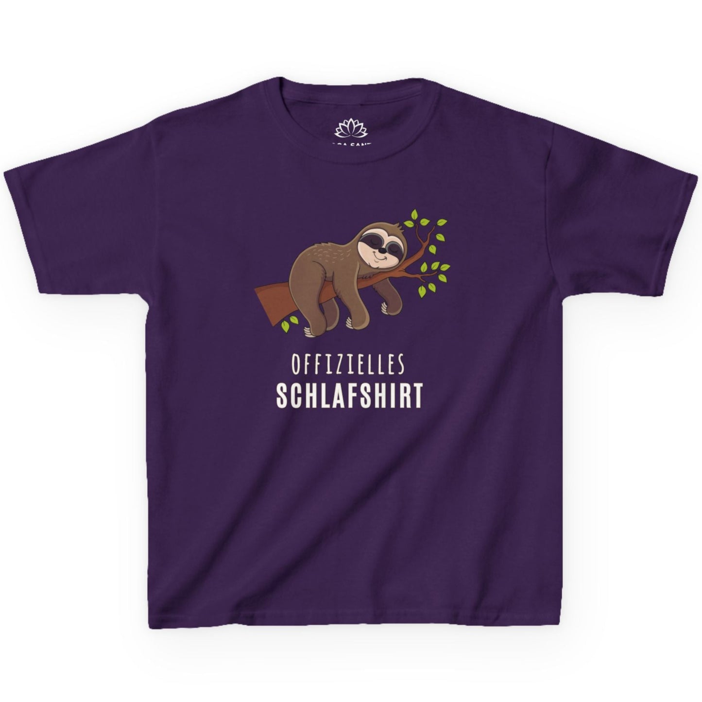 OFFIZIELLES SCHLAFSHIRT SLOT FAULTIER MOTIV COMIC • Pijama Schlafoberteil Oversize Kinder T-Shirt Mädchen Jungen • BIO Baumwolle 🌿
