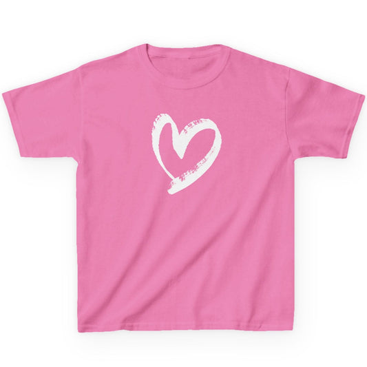 HERZ BILD LOVE MOTIV LIEBE HERZCHEN HANDGEZEICHNET • Oversize Kinder T-Shirt Mädchen Jungen  • BIO Baumwolle 🌿