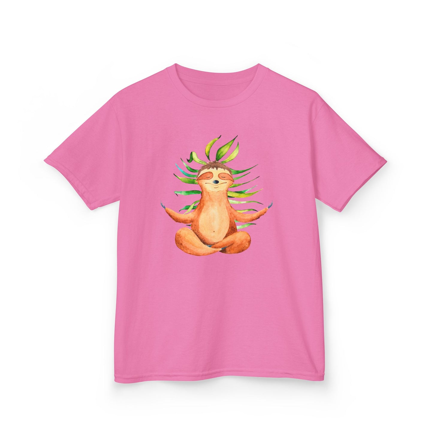 FAULTIER SLOT NIEDLICH SÜß MEDITATION YOGA • Kinder Oversize T-Shirt für Mädchen & Jungen (7–16 Jahre) • BIO Baumwolle 🌿
