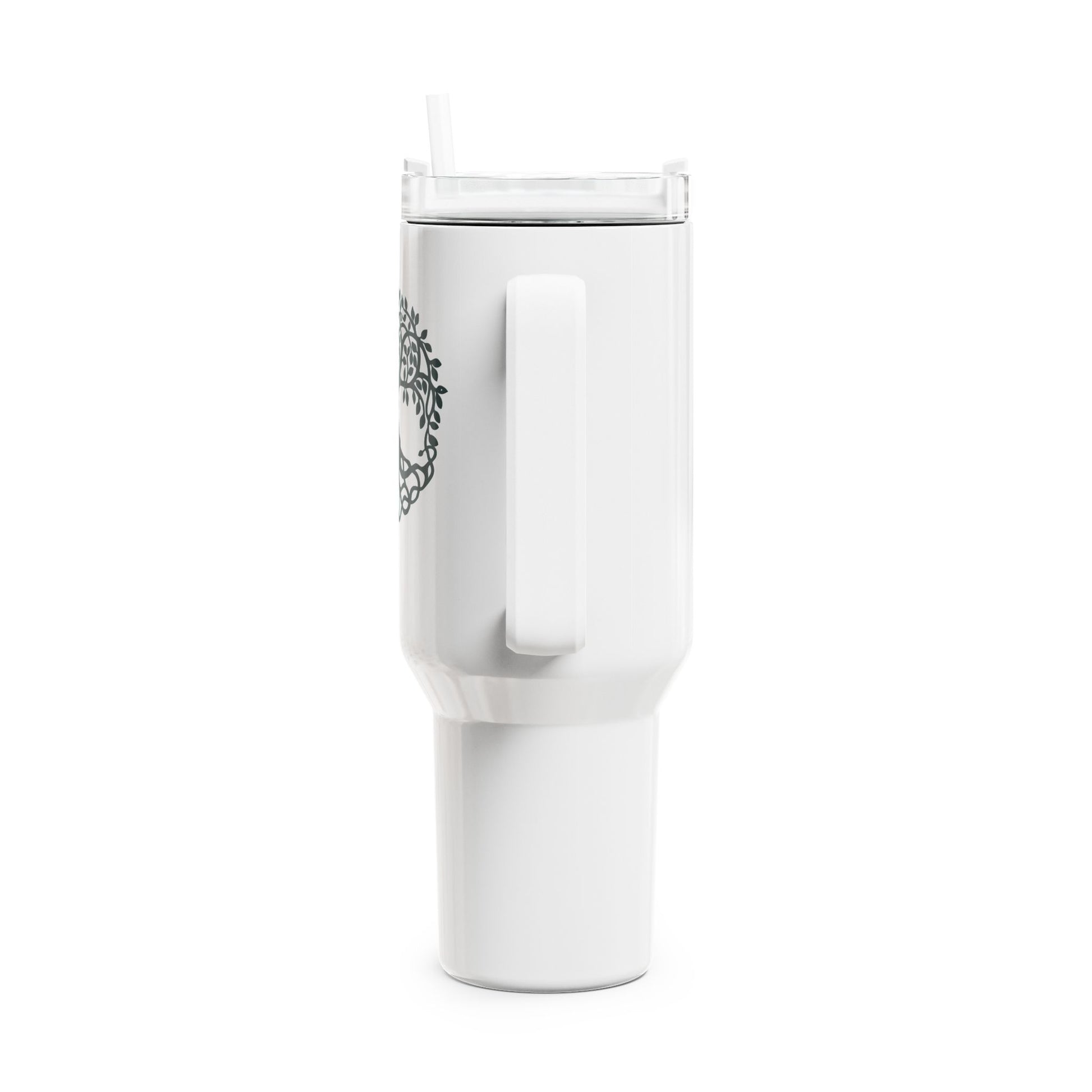 BAUM DES LEBENS ZEICHNUNG ÄSTHETISCH • Tumbler mit Henkel & Strohhalm • XXL Reisebecher 1,2L - YOGA SANTA