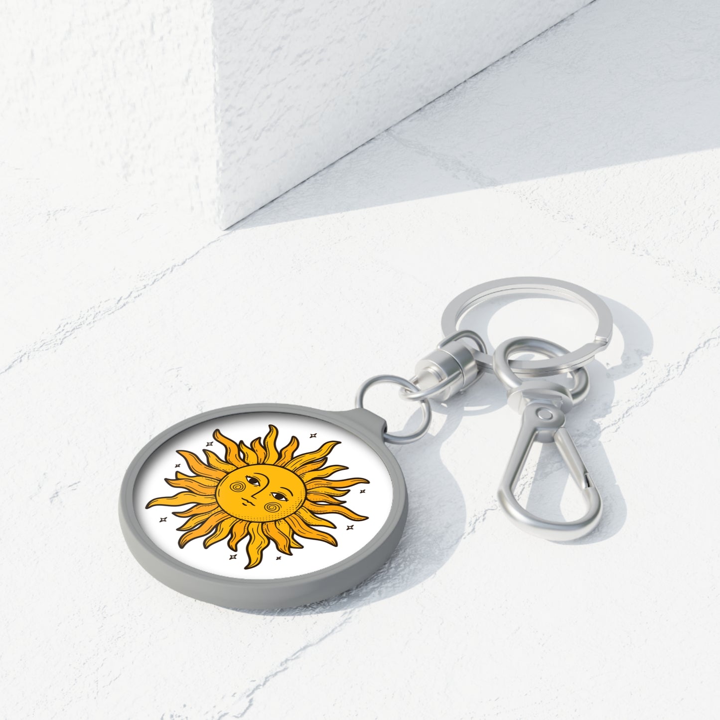 SONNE VINTAGE • Edler Luxus Schlüsselanhänger mit Karabiner für Frauen & Männer