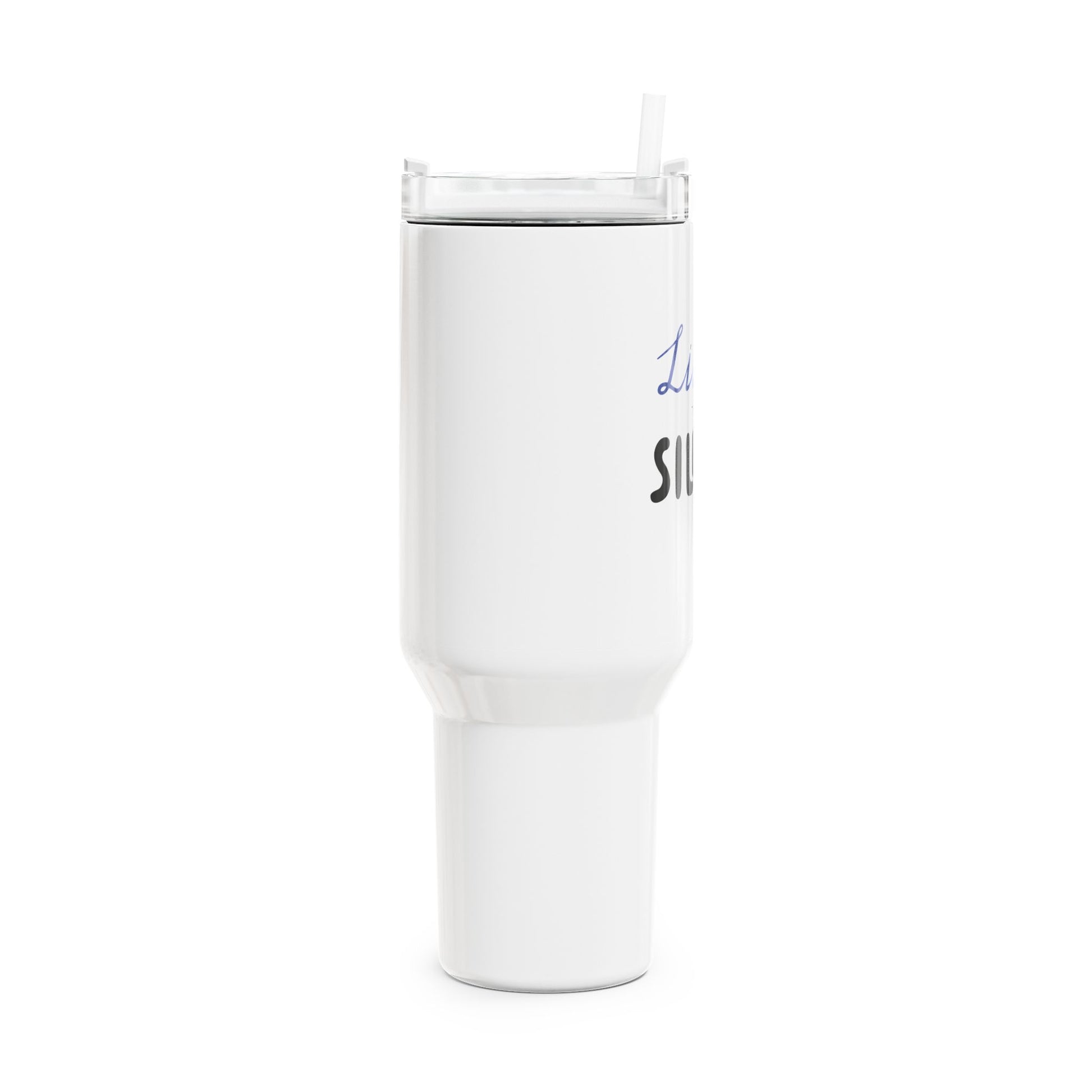 LISTEN TO THE SILENCE - YOGA MEDITATION  • Tumbler mit Henkel & Strohhalm • XXL Reisebecher 1,2L - YOGA SANTA