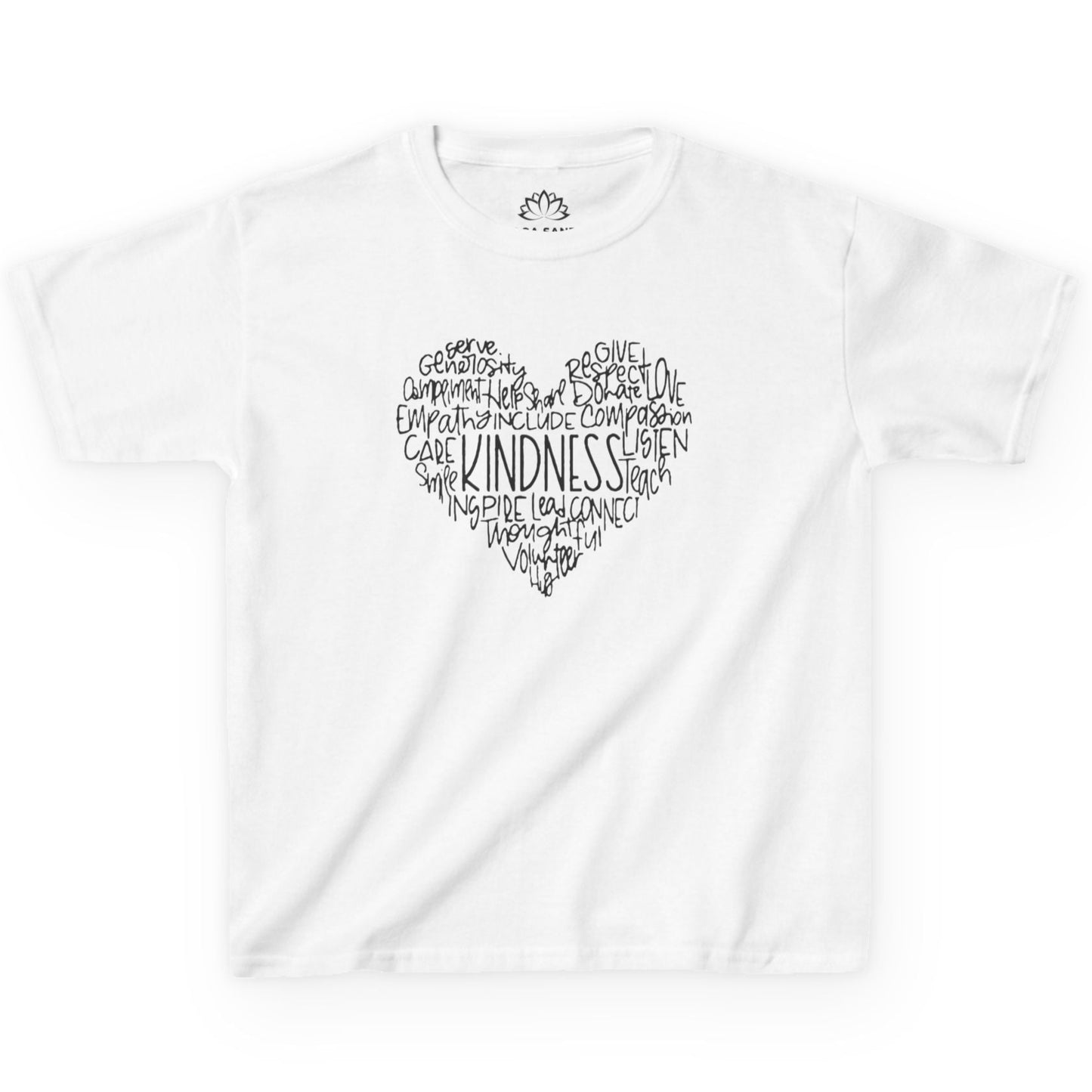 KINDNESS HERZ • LIEBESBOTSCHAFT LIEBESNACHRICHT SPRUCH HERZCHEN PRINT • Oversize Kinder T-Shirt Mädchen Jungen • BIO Baumwolle 🌿