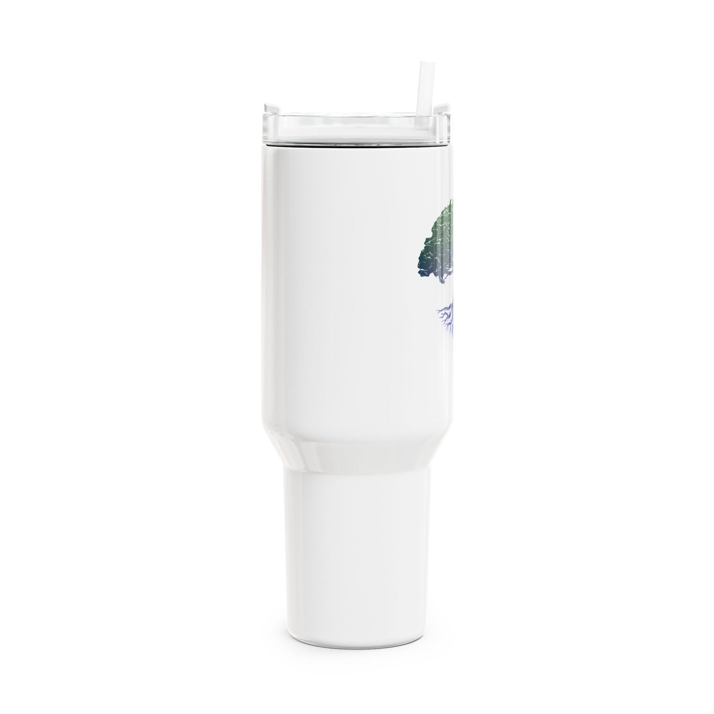 BAUM DES LEBENS BUNT • Tumbler mit Henkel & Strohhalm • XXL Reisebecher 1,2L
