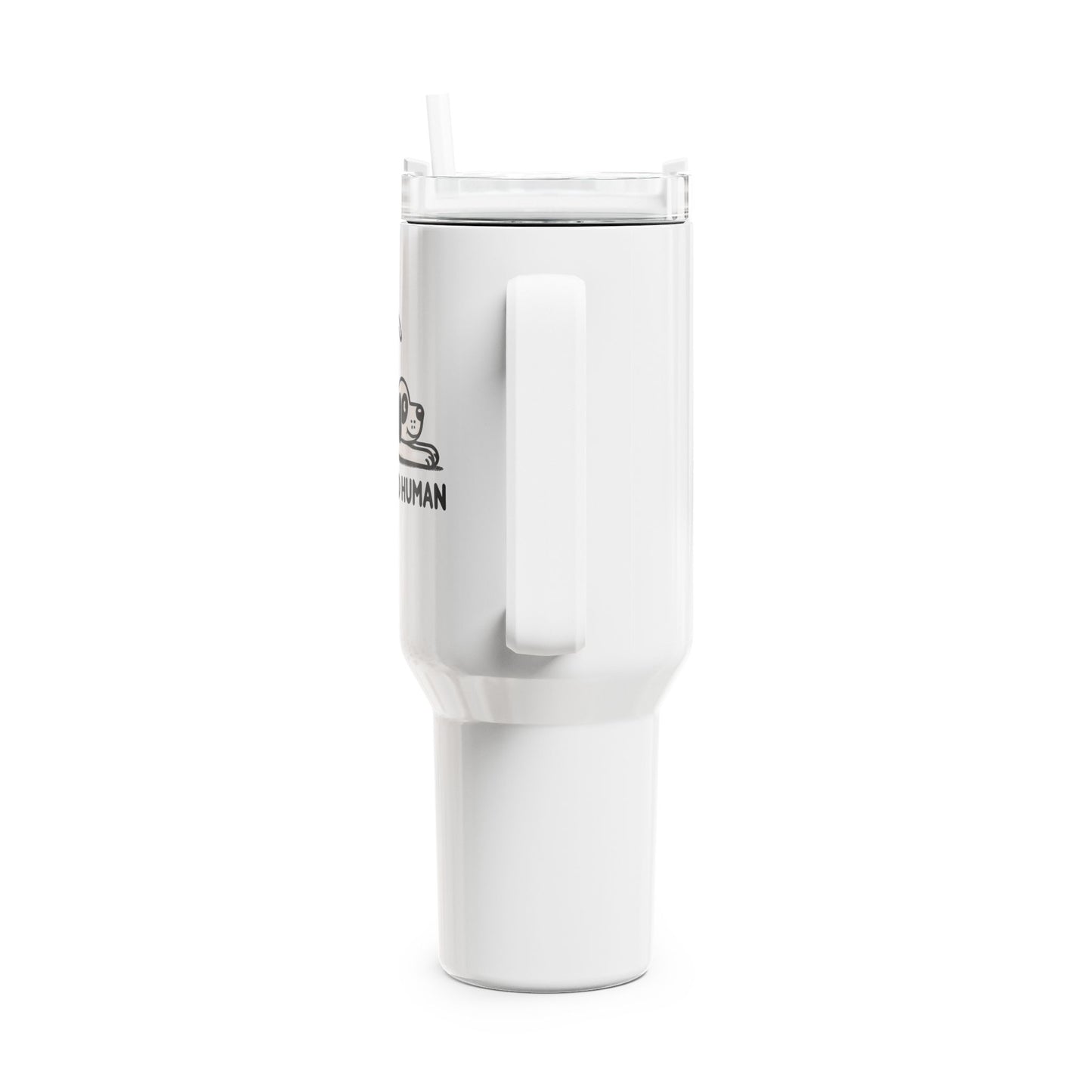 DOWNWARD HUMAN HUNDE YOGA LUSTIGER SPRUCH • Tumbler mit Henkel & Strohhalm • XXL Reisebecher 1,2L - YOGA SANTA