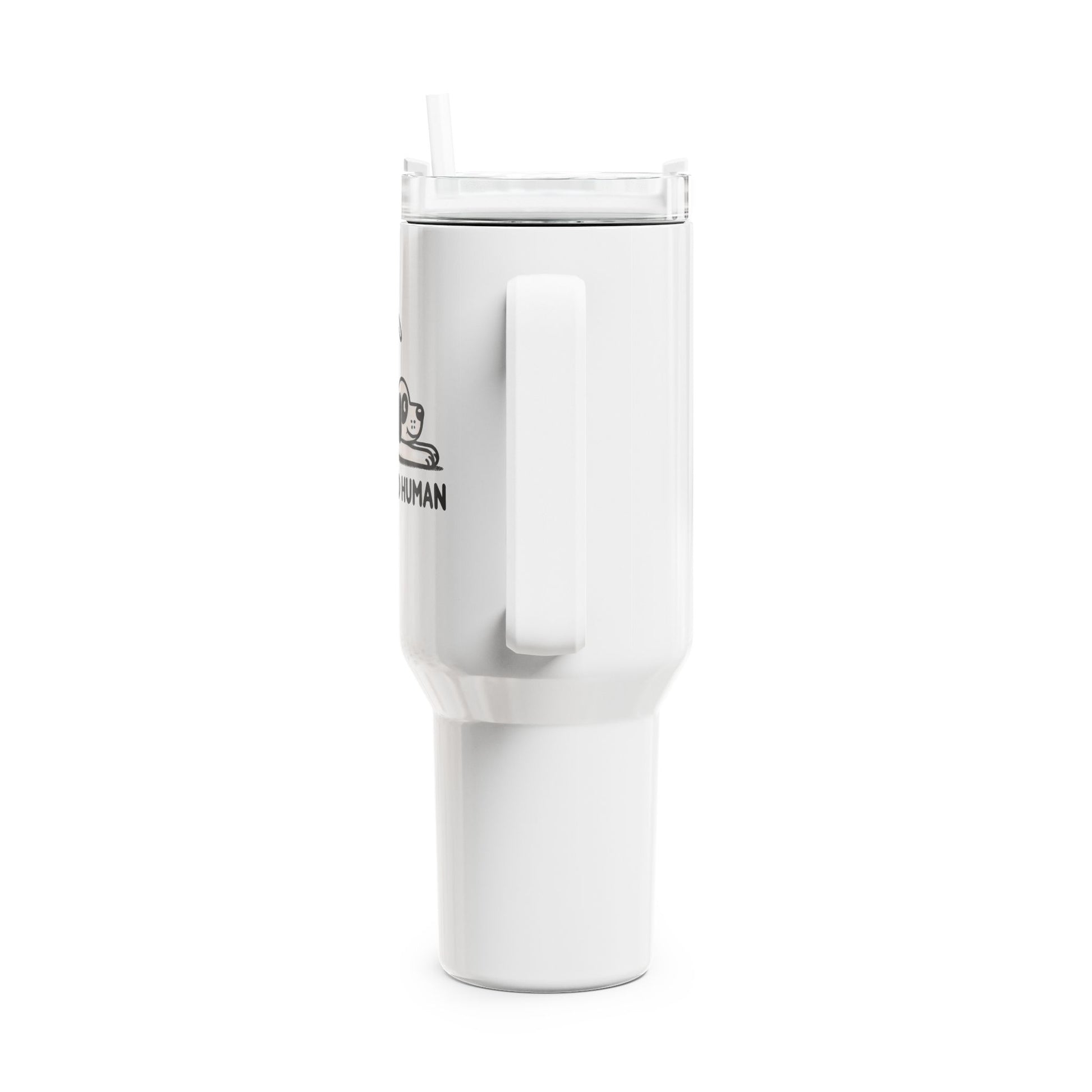 DOWNWARD HUMAN HUNDE YOGA LUSTIGER SPRUCH • Tumbler mit Henkel & Strohhalm • XXL Reisebecher 1,2L - YOGA SANTA
