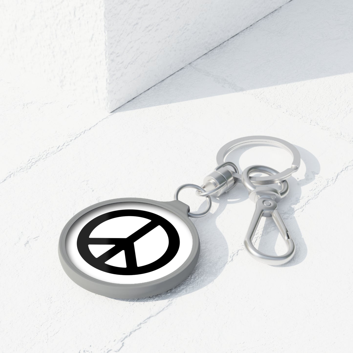 PEACE SYMBOL ZEICHEN FRIEDEN • Edler Luxus Schlüsselanhänger mit Karabiner für Frauen & Männer