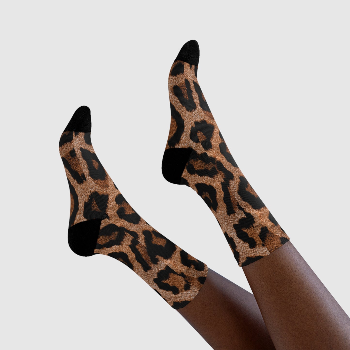 LEOPARDEN LEO ANIMAL PRINT • HAPPY SOCKS Crew Socken Braun mit Motiv