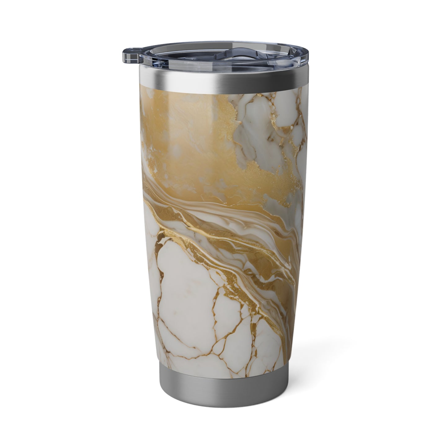 WEIßER MARMOR GOLDENE ADERN LUXUS • Thermo-Reisebecher XL • 590 ml • Tumbler Vagabond