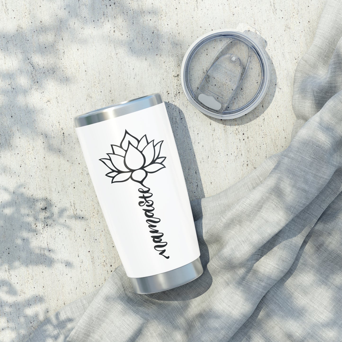 NAMASTE YOGA SPRUCH LOSTUSBLÜTE • Thermo-Reisebecher XL • 590 ml • Tumbler Vagabond